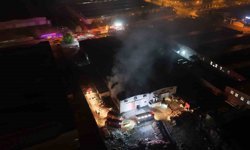 Kayseri'de sünger fabrikasında yangın