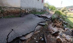 Kozan'da selin izleri havadan görüntülendi