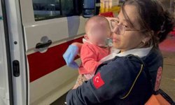 Samsun'da ev yangını: Anne ve 6 aylık bebeği hastanelik oldu