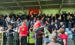 Trabzon 1. Amatör Küme Play-Off maçı sonrası tribünde kavga