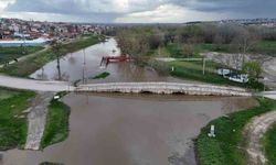 Tunca Nehri taştı, Sarayiçi havadan görüntülendi