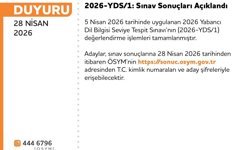 YDS sonuçları açıklandı