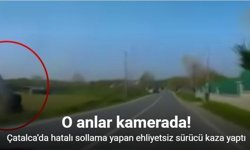 Çatalca’da hatalı sollama faciaya yol açtı: araç takla attı, 2 çocuk yaralandı