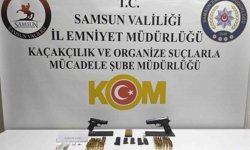 Atakum'da operasyonda silah ve uyuşturucu ele geçirildi