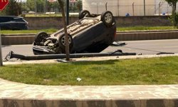 Batman'da takla atan otomobilin sürücüsü yaralandı