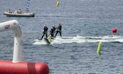 Bodrum'da su üstünde adrenalin fırtınası