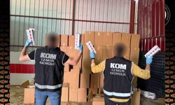 Bornova'da 10 milyon liralık kaçak sigara ve makaron ele geçirildi