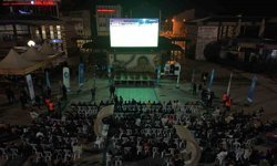 Çorum FK taraftarları play-off maçını dev ekrandan izledi