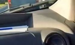 Elazığ'da makas atan araç kameraya yansıdı