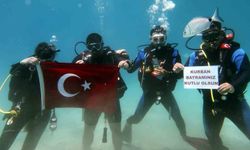 Fethiye'de dalgıçlardan 'ıslak' bayram kutlaması