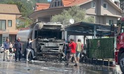 Fethiye'deki tanker yangınının güvenlik kamera kayıtları ortaya çıktı