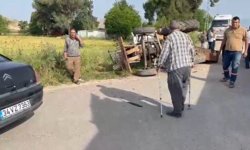 Hatay'da devrilen traktörün 80 yaşındaki sürücüsü öldü