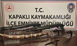 Kapaklı'da tarihi silahlar ele geçirildi