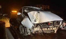 Karaman'da otomobil aydınlatma direğini devirdi: 1 yaralı