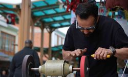 Kırşehir'de bıçak bileyicilerinde bayram mesaisi