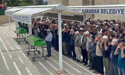 Mersin'deki kazada ölen anne ve kızı Karaman'da son yolculuğuna uğurlandı