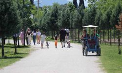 Sakarya'da vatandaşlar bayramın ilk gününde tabiat parklarına akın etti