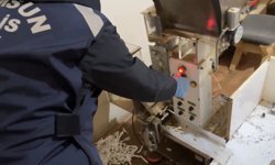 Samsun'da kaçak sigara imalathanesine baskın