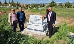 Şehit mezarı 49 yıl sonra yeniden yapıldı