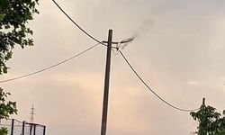 Bandırma'da elektrik hattında korku dolu anlar