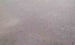 Edirne'de Kapıkule bögesinde dolu yağışı etkili oldu