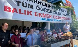 Karne gününde öğrencilere ücretsiz 1 ton balık ekmek