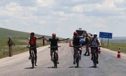 'Terörsüz Türkiye' için 20 km pedal çevirdiler