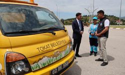 Tokat Belediyesi'nde çöp taksi direksiyonuna kadın eli değdi