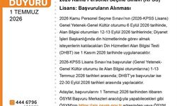 2026 Lisans KPSS başvuruları başladı