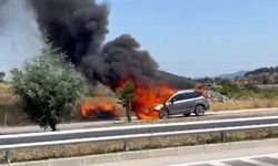 Ayvacık'ta araç yangını