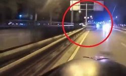 Bursa'da otomobil bariyerlere çarpıp böyle takla attı...Feci kaza kask kamerasında