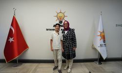 Gazze'nin çocuk elçisi Ramadan Abu Jazar, AK Parti İstanbul İl Başkanlığını ziyaret etti