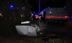 Pehlivanın kullandığı otomobil takla attı: 4 yaralı