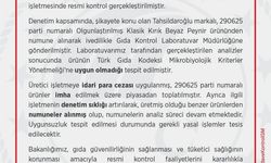 Tahsildaroğlu'nun bir parti beyaz peyniri piyasadan toplatıldı