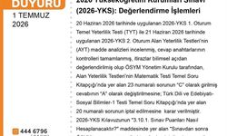 YKS değerlendirildi: 1 soru iptal, 1 sorunun şıkkı değişti