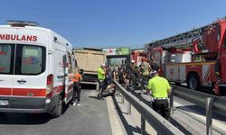 Basın Ekspres yolunda feci kaza: Motosiklet sürücüsü hafriyat kamyonunun altında kaldı