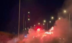 Kuzey Marmara Otoyolu'nda seyir halindeki otomobil alev alev yandı
