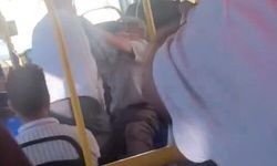 Malatya'da 2 yaşlının yolcu otobüsündeki ilginç kavgası kamerada