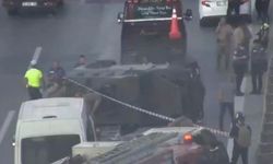 Pendik'te zincirleme kazaya karışan polis aracı takla attı: 3 yaralı