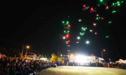 Samsun'da AFAD'dan gökyüzünde dron gösterisi
