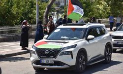 Siverek'te Filistin konvoyuna vatandaşlardan yoğun ilgi