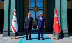 Cumhurbaşkanı Yardımcısı Yılmaz, KKTC Başbakanı Üstel ile görüştü