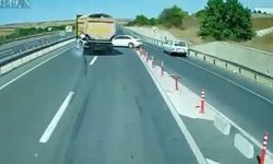 Tekirdağ'da tır şoförünün dikkati faciayı önledi: O anlar kamerada