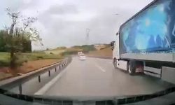 Yağışlı havaya aldırmadı, bariyerlere böyle girdi