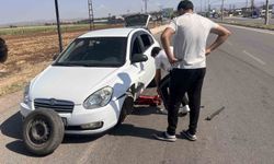 Zorlu geçen KPSS'nin ardından kullandığı otomobilin tekeri yerinden fırladı