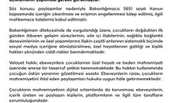 Aile ve Sosyal Hizmetler Bakanlığı: 'Çocukların mahremiyetinin dijital ortamlarda da korunması tüm tarafların sorumluluğundadır'