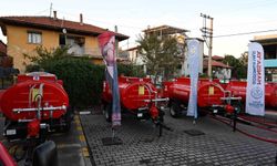 Alevlerle mücadelede Kula'ya tanker desteği