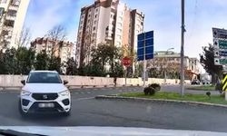 Başakşehir'de ters yöne dönmekte ısrarcı olan sürücüye ceza