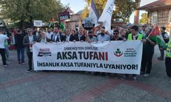 Bursa'da Filistin'e destek yürüyüşü düzenlendi