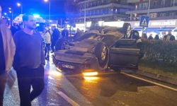 Çorlu'da otomobil takla attı: 2 yaralı